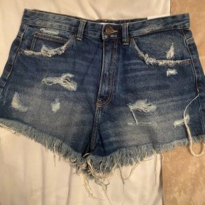 Zara High Waist Denim Shorts - Brand New